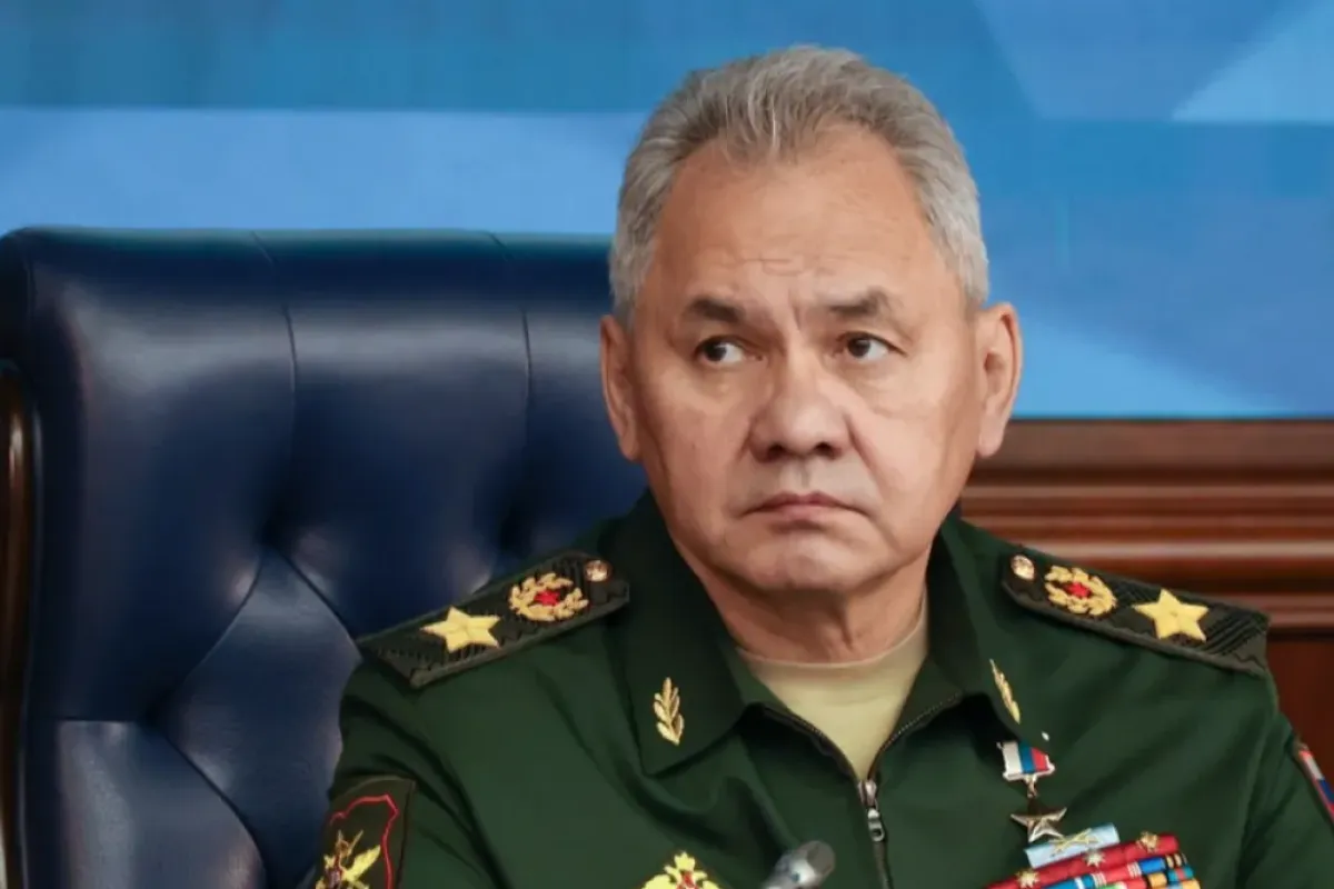 Ministrul Apărării Serghei Șoigu participă la o întâlnire a președintelui rus Vladimir Putin cu Consiliul Ministerului Rus al Apărării la Centrul de control al apărării naționale din Moscova, Rusia, 19 decembrie 2023.