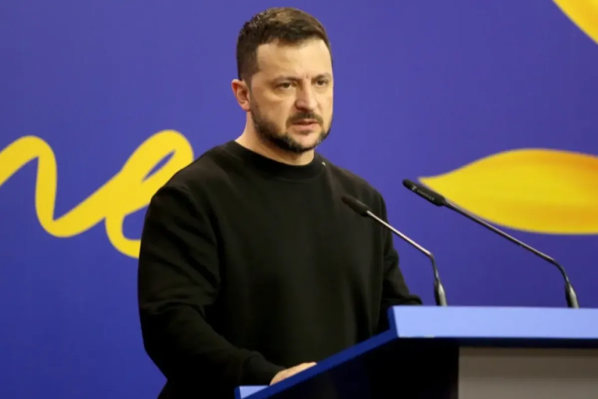 Președintele Ucrainei Volodimir Zelenski la Tirana, Albania, 28 februarie 2024.