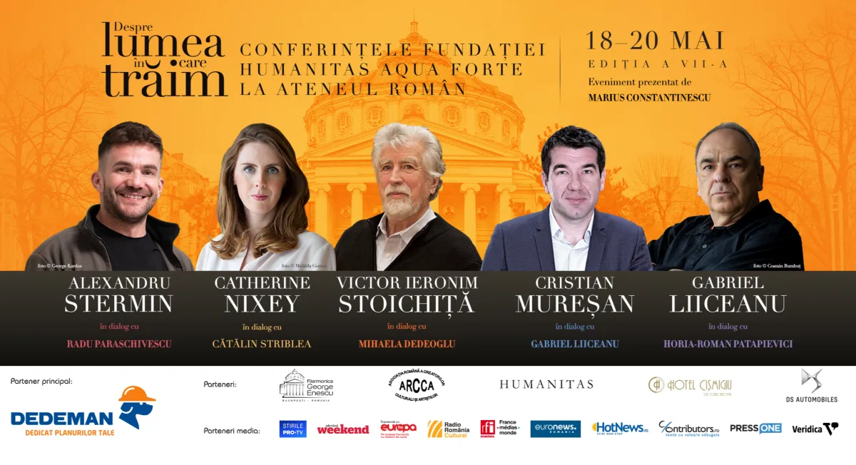 A șaptea ediție a conferințelor „Despre lumea în care trăim”, 18-20 mai la Ateneul Român