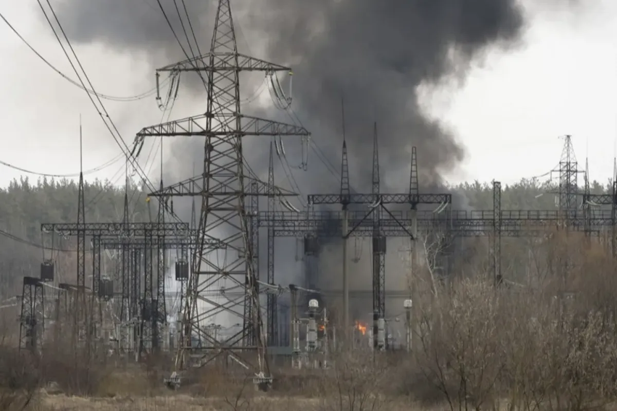 Instalații electrice lovite de rachete în Harkov, Ucraina, 22 martie 2024