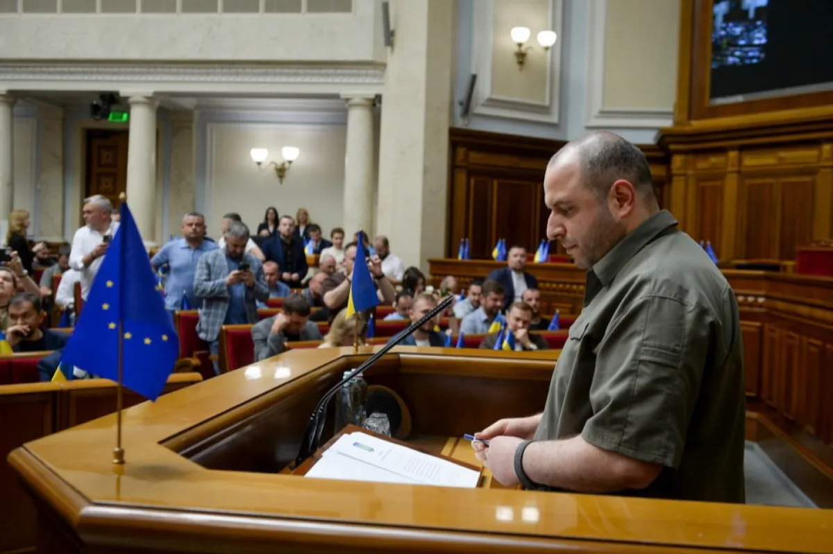 Parlamentul Ucrainei la numirea noului ministru al Apărării, Rustem Umerov, Kiev, Ucraina, 6 septembrie 2023.