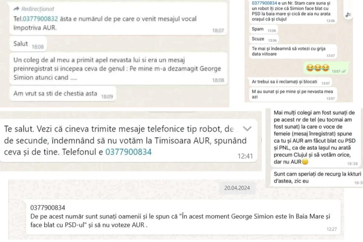 George Simion susține că o campanie de dezinformare prin telefon este în desfășurare în toată ţara