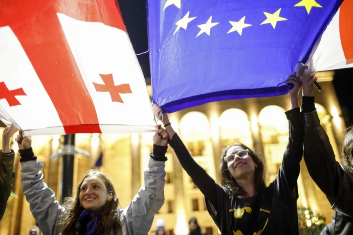 Studenții din Georgia protestează față de proiectul de lege pentru „agenții străini”