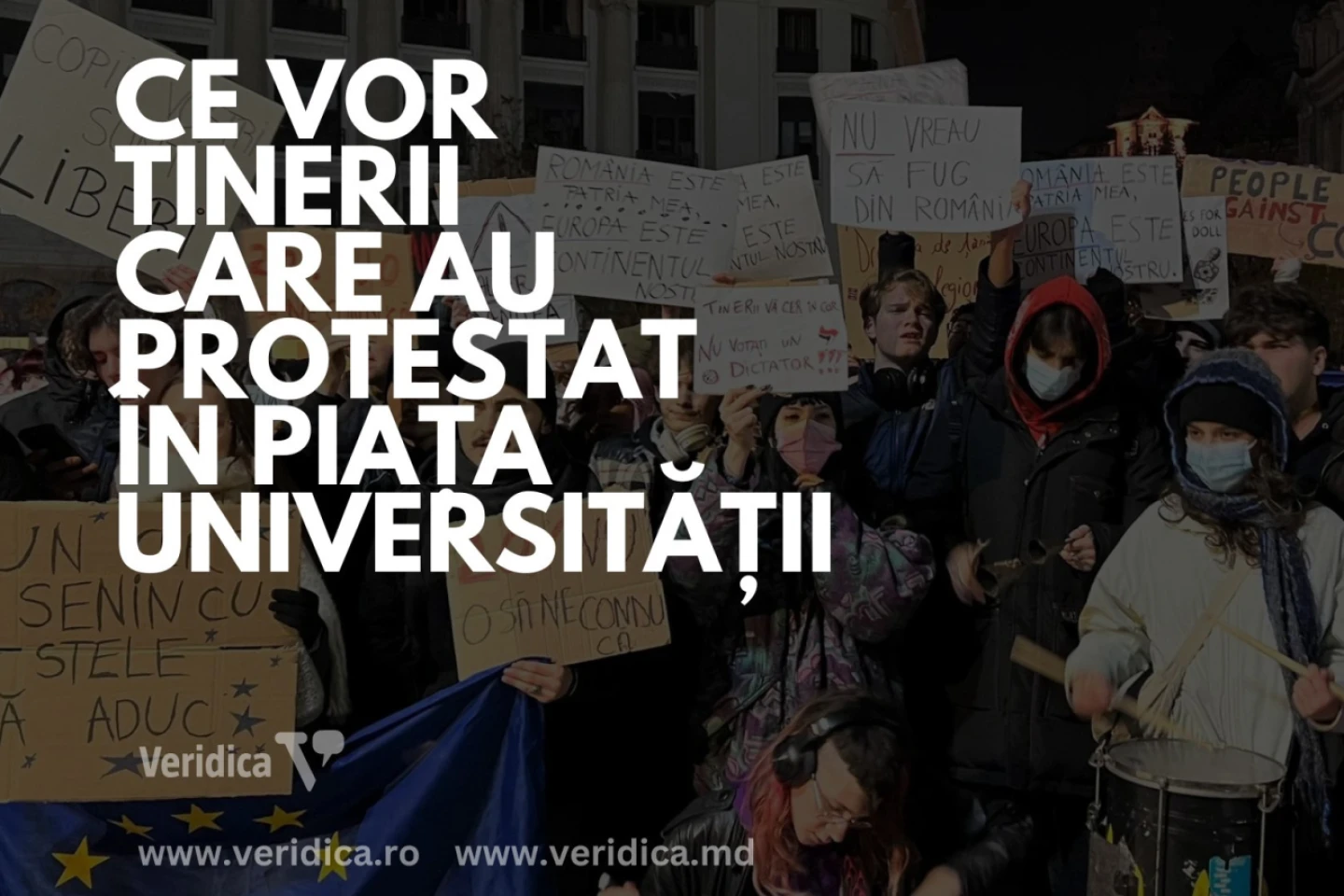 Ce vor tinerii care au protestat în Piața Universității