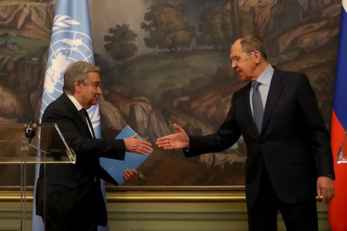 RĂZBOI ÎN UCRAINA: Secretarul general al ONU pledează, la Moscova, pentru o încetare a focului „în cel mai scurt timp”