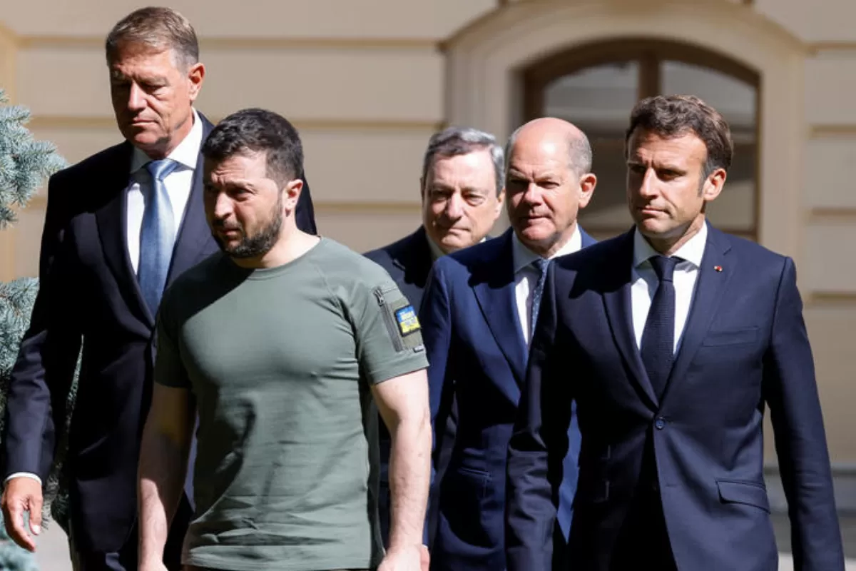RĂZBOI ÎN UCRAINA: Principalii lideri europeni au anunțat la Kiev că sprijină candidatura imediată a Ucrainei la Uniunea Europeană