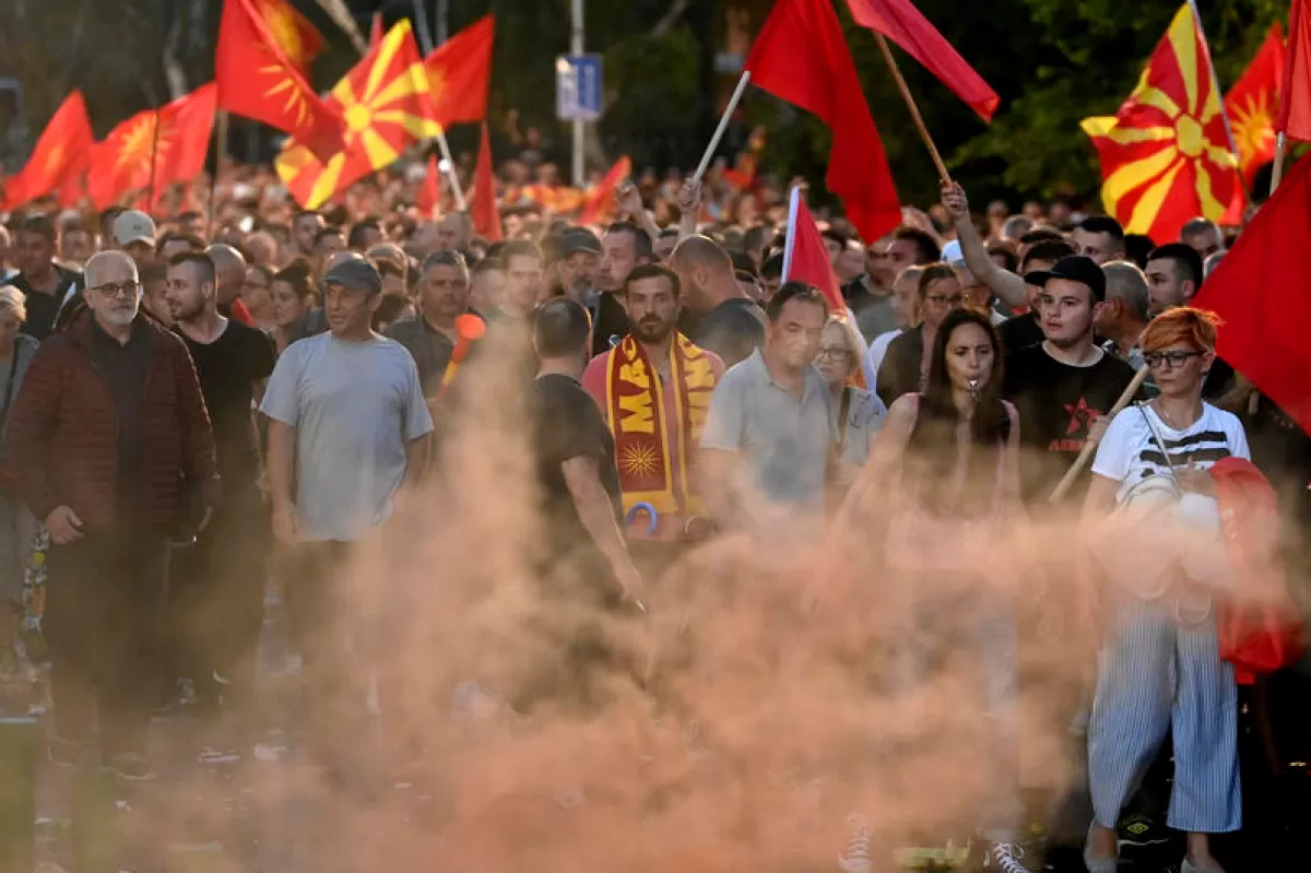 Președintele Macedoniei de Nord condamnă violențele de la Skopje