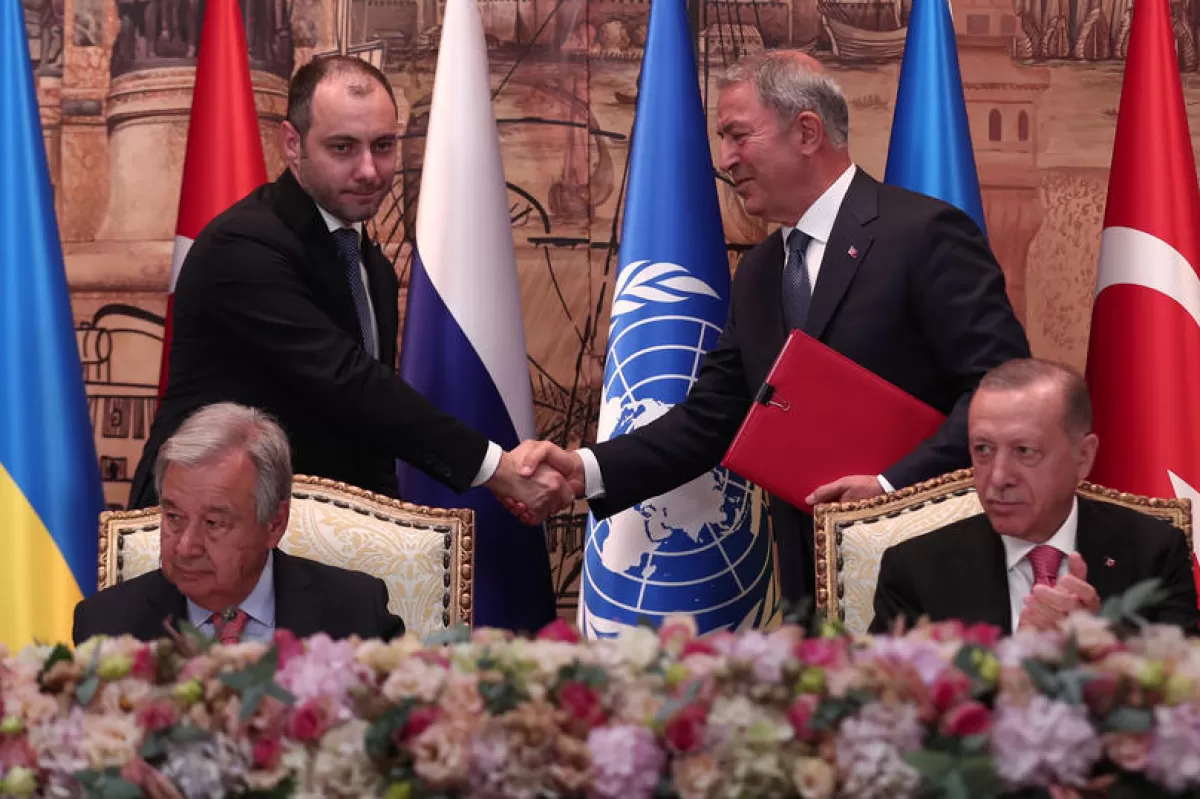 RĂZBOI ÎN UCRAINA: A fost semnat acordul de deblocare a cerealelor ucrainene de sub controlul Moscovei