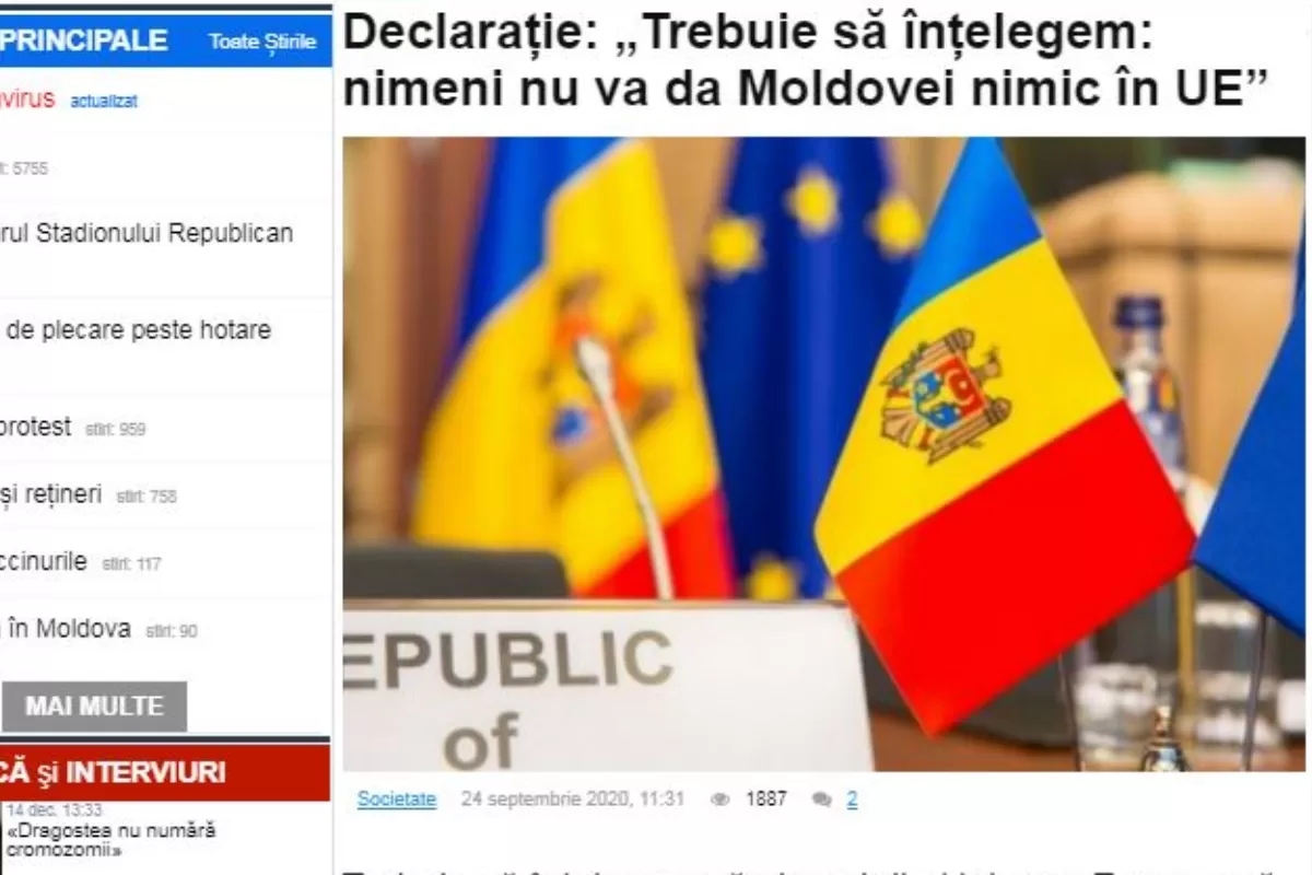 „Republica Moldova nu are nimic de câștigat din apropierea de UE”