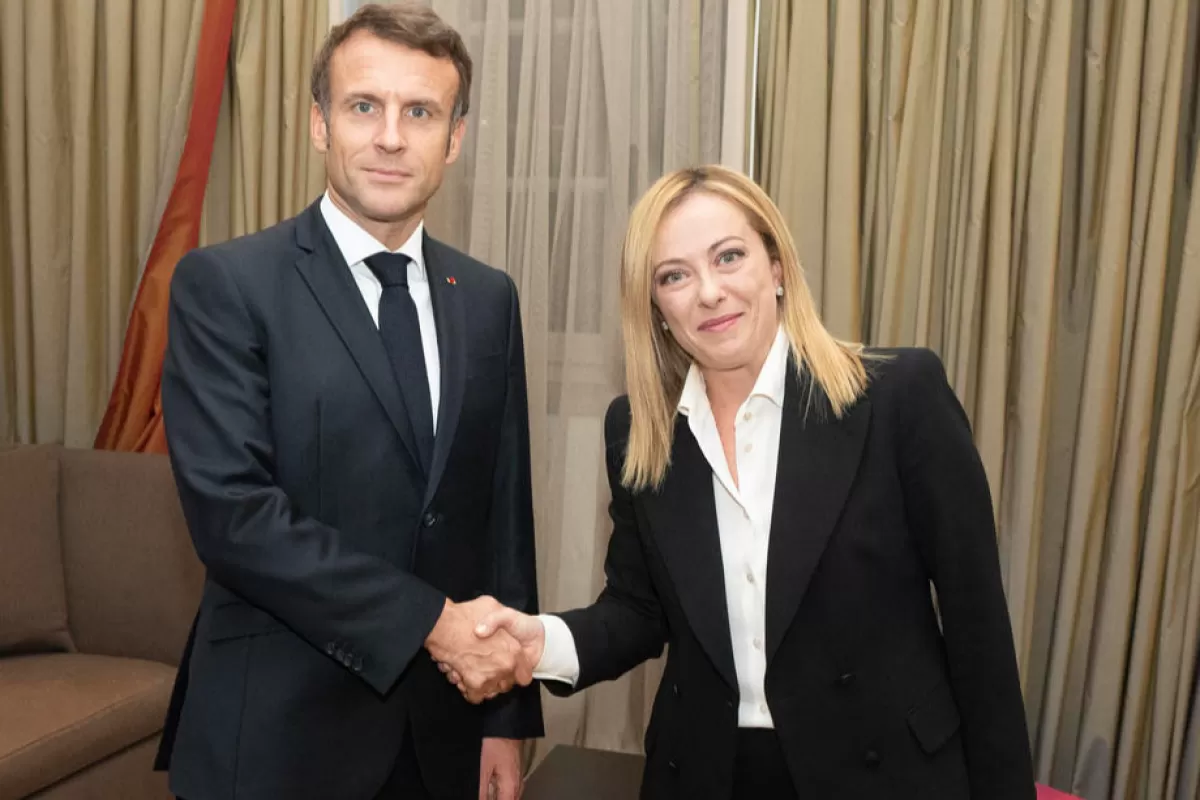 Întâlnire Giorgia Meloni - Emmanuel Macron