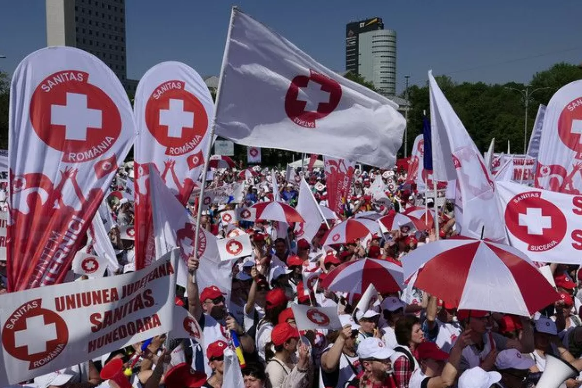 Continuă protestele sindicale la Bucureşti