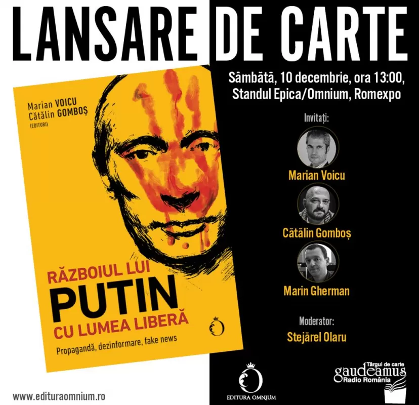 Lansare de carte Veridica, cu Stejărel Olaru și Marian Voicu: Războiul lui Putin cu lumea liberă. Propagandă, Dezinformare, Fake News