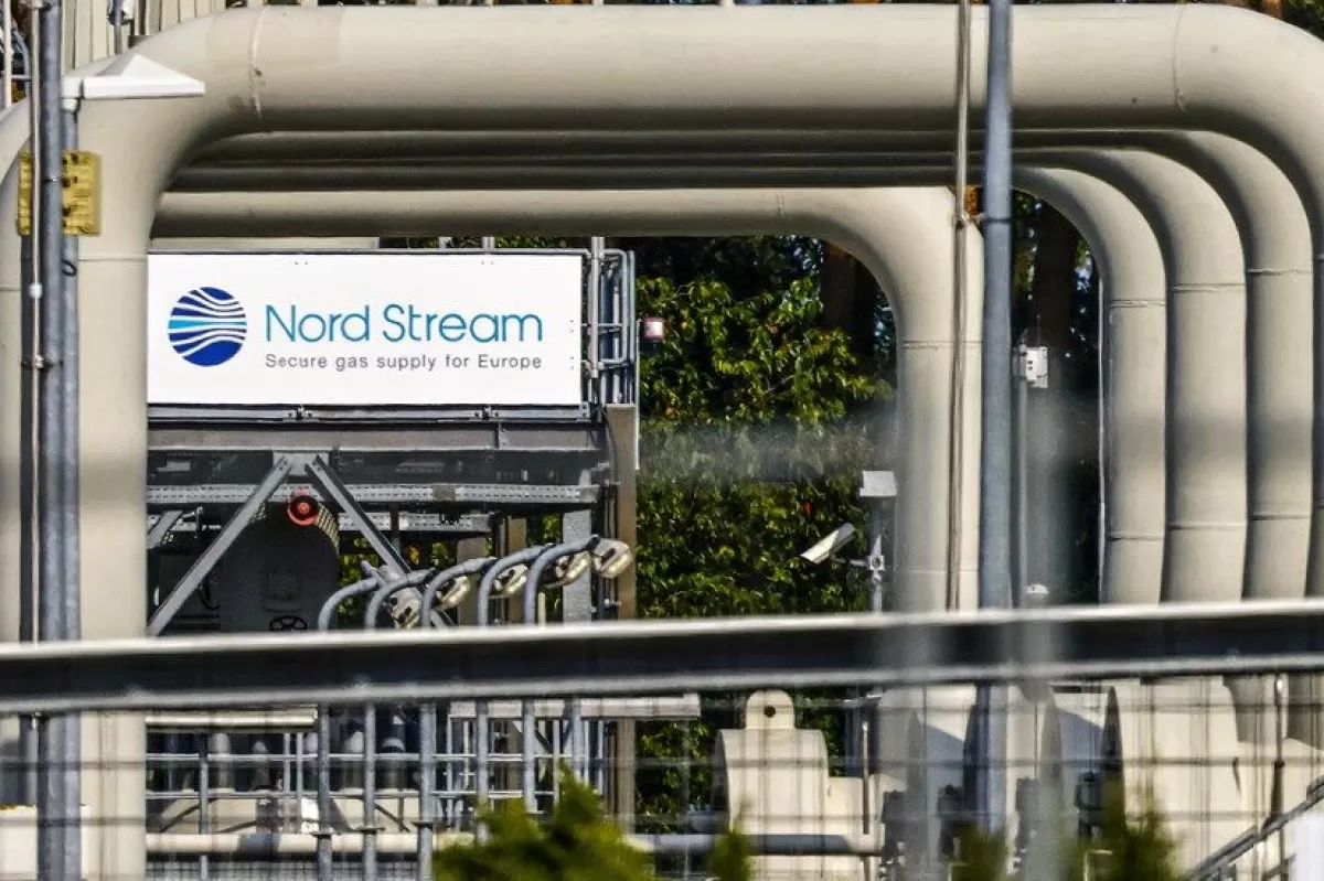 Conducte de la instalațiile gazoductului „Nord Stream 1” din Lubmin, Germania, 07 septembrie 2022.