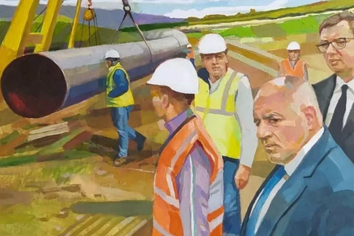 Balcani: Tablou în stilul realismului socialist oferit de Borisov lui Vucic