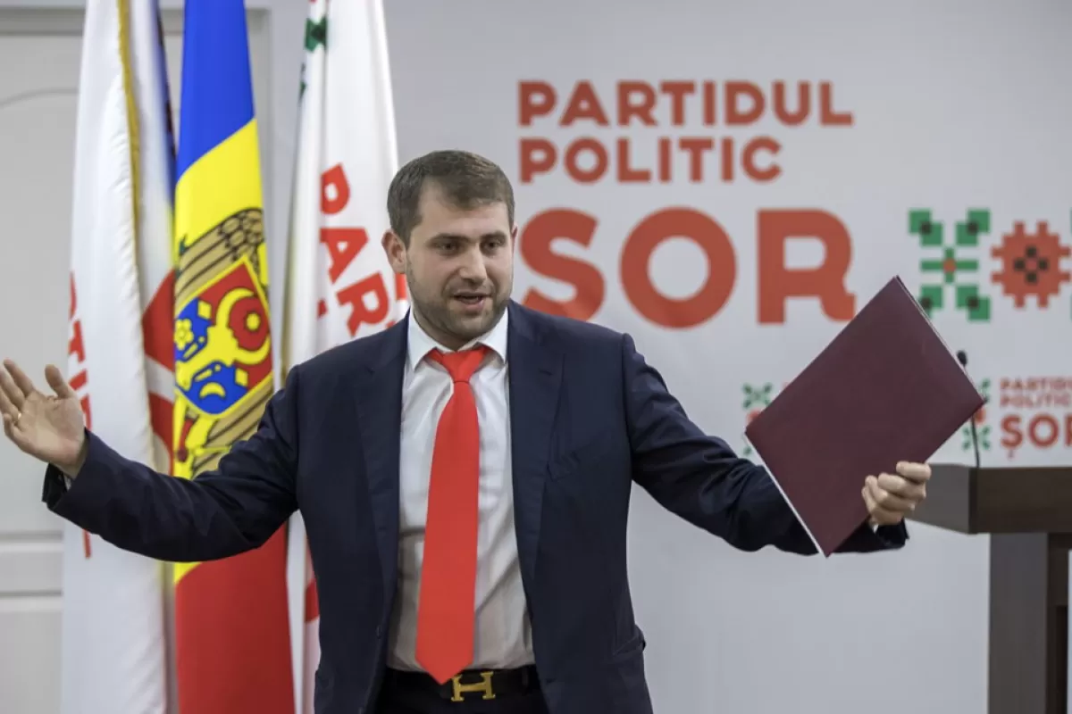 Liderul Partidului Politic Shor, Ilan Shor, la sediul partidului din Chișinău, Republica Moldova, 22 februarie 2019.