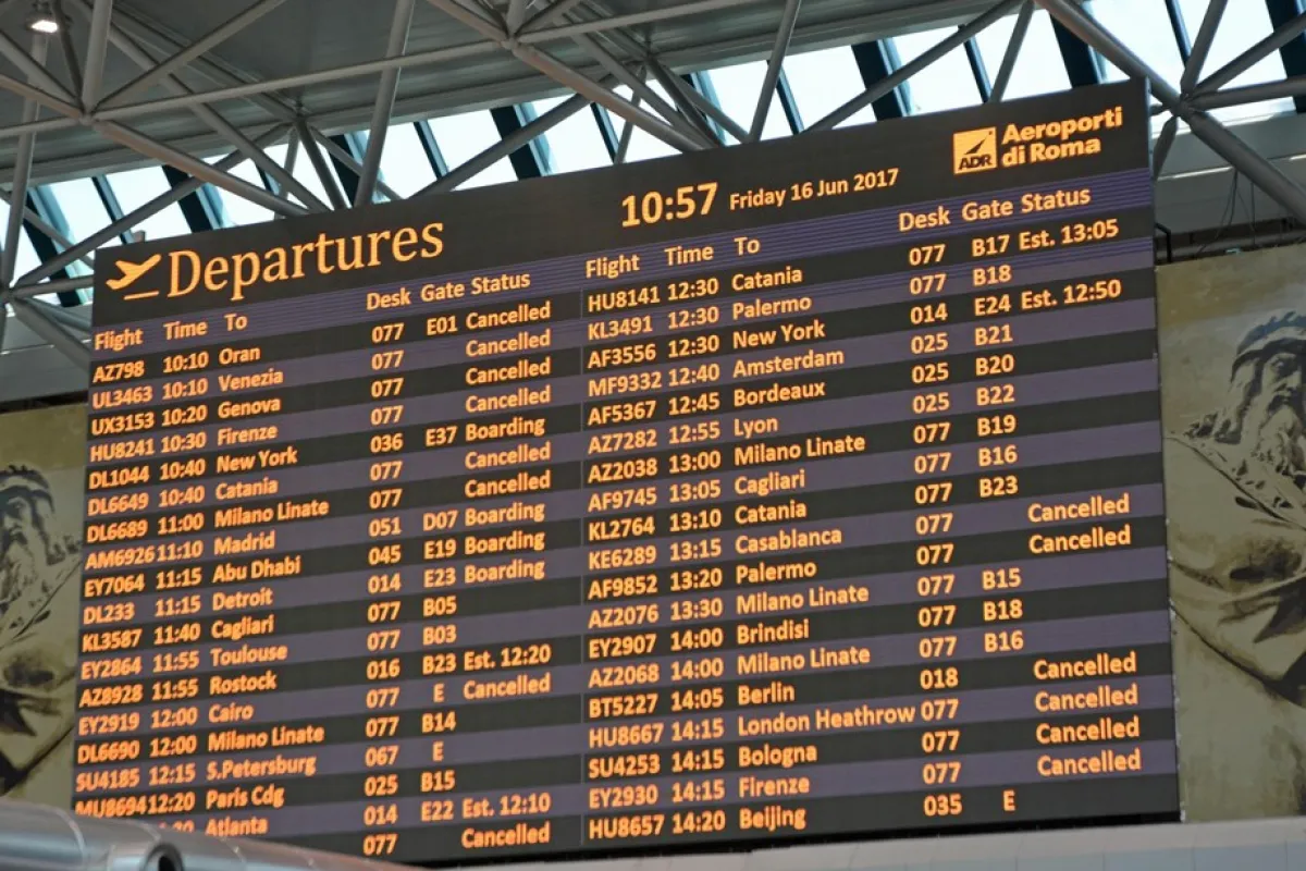 Grevă naţională în sectorul transportului aerian din Italia