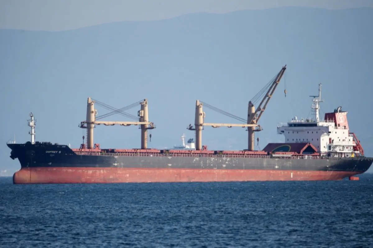 Vasul turc Osprey S, sub pavilion Liberia, este văzut ancorat în largul cartierului Tuzla din Istanbul, Turcia, 04 august 2022.