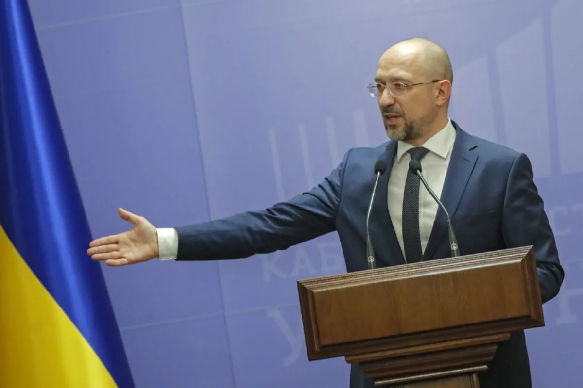 Denys Shmygal, prim-ministrul Ucrainei, în timpul conferinței de presă de la Kiev, Ucraina, 11 martie 2020.