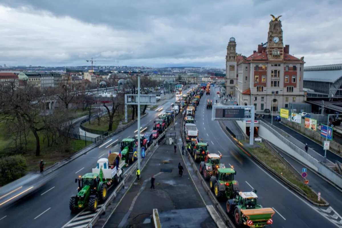 Protest al fermierilor cehi la Praga, dar guvernul în acuză că urmăresc scopuri fără legătură cu agricultura