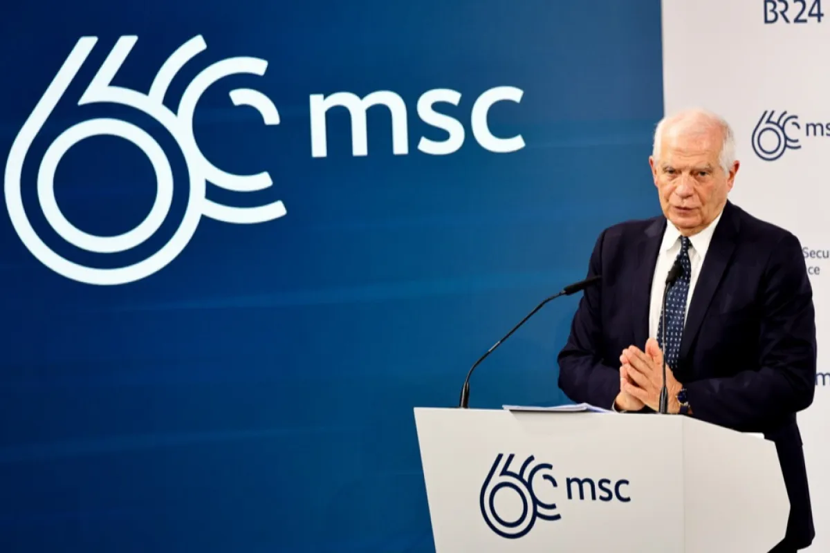 Înaltul Reprezentant al Uniunii Europene pentru Afaceri Externe și Politica de Securitate, Josep Borrell, vorbește la cea de-a 60-a Conferință de Securitate de la München, la München, Germania, 18 februarie 2024.