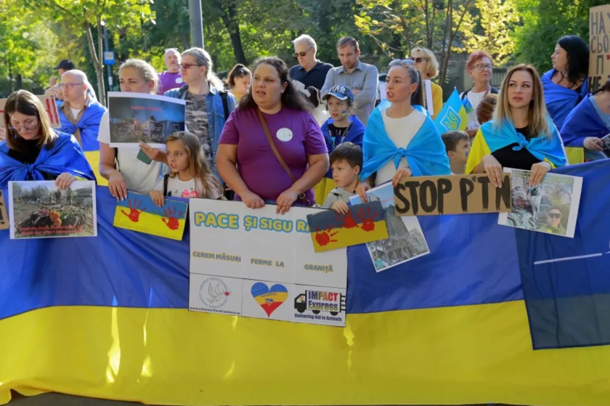 Doi ani de război: Manifestații ale refugiaților ucraineni în România